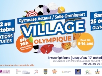 Village olympique – Inscriptions jusqu'au 17 octobre Village olympique – Inscriptions jusqu'au 17 octobre