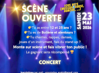Appel à talents pour une scène ouverte – Samedi 26 mai 2026 ! Appel à talents pour une scène ouverte – Samedi 26 mai 2026 !