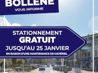 Gratuité du stationnement jusqu'au 25 janvier